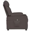 vidaXL Fauteuil inclinable &eacute;lectrique Marron fonc&eacute; Tissu