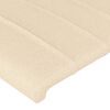 vidaXL Sommier &agrave; lattes de lit avec matelas Cr&egrave;me 90x200 cm Tissu