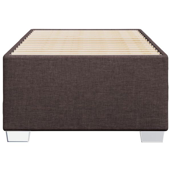 vidaXL Cadre de lit sans matelas marron fonc&eacute; 80x200 cm tissu