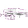 vidaXL Cadre de lit sans matelas 160x200 cm bois massif de pin