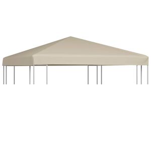 vidaXL Couverture de toit de belvédère 310 g / m² 3x3 m Beige
