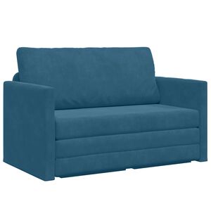 vidaXL Canap&eacute;-Lit 110cm Bleu Velours