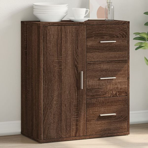 vidaXL Buffet ch&ecirc;ne marron 60x31x70 cm bois d'ing&eacute;nierie