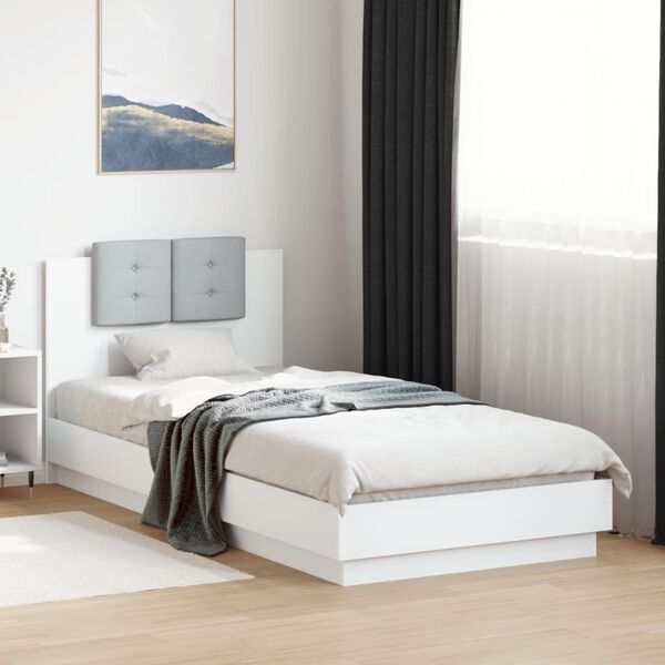 vidaXL Cadre de lit sans matelas blanc 100x200 cm