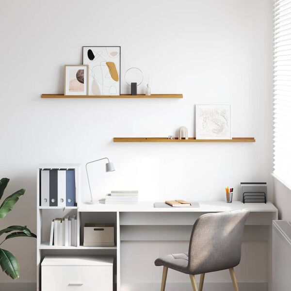 vidaXL &Eacute;tag&egrave;re Murale 2 pcs Beige 115 x 9 x 3 cm Bois d'ing&eacute;nierie