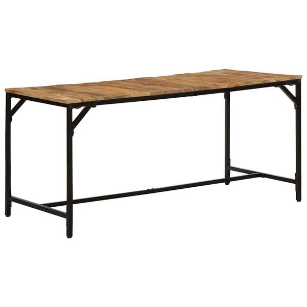 vidaXL Table &agrave; manger 160x80x75 cm bois de manguier massif brut