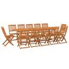 vidaXL Ensemble &agrave; manger de jardin 13 pcs 280x90x75 cm bois d'acacia