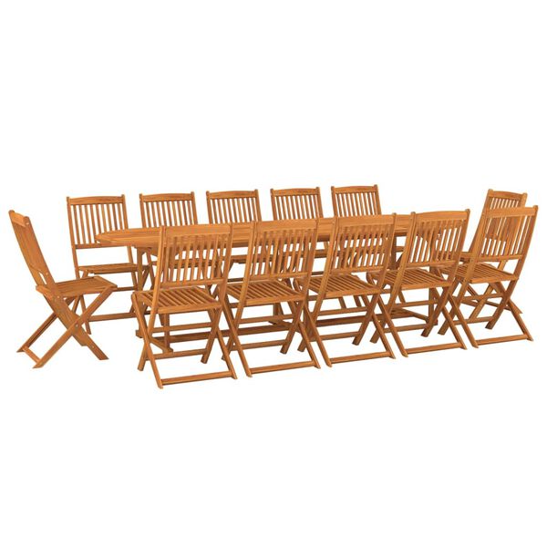 vidaXL Ensemble &agrave; manger de jardin 13 pcs 280x90x75 cm bois d'acacia