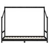 vidaXL Cadre de lit pour enfants noir 2x(90x190) cm bois de pin massif