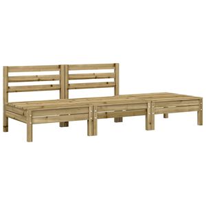 vidaXL Canap&eacute; de jardin 3 places bois de pin impr&eacute;gn&eacute;