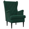 vidaXL Fauteuil Vert fonc&eacute; Velours