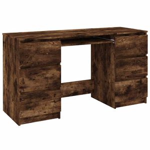 vidaXL Bureau Ch&ecirc;ne fum&eacute; 140x50x77 cm Bois d'ing&eacute;nierie