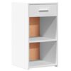 vidaXL Tables de chevet 2 pcs blanc 35x34x65 cm bois d'ing&eacute;nierie