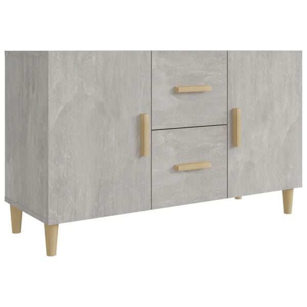vidaXL Buffet gris béton 100x36x60 cm bois d'ingénierie