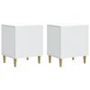 vidaXL Cabinet de chevet 2 pc Blanc 43 x 34,5 x 50 cm