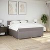 vidaXL Sommier &agrave; lattes de lit avec matelas Taupe 180x200 cm Tissu
