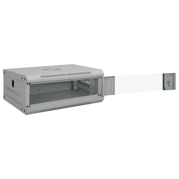 vidaXL Armoire réseau avec stockage Gris 53 x 45 x 21 cm Acier