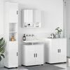 vidaXL Ensemble de mobilier de salle de bain 4 pcs Blanc brillant