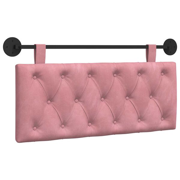 vidaXL T&ecirc;te de lit suspendue Rose 110 x 55 x 7 cm Velours