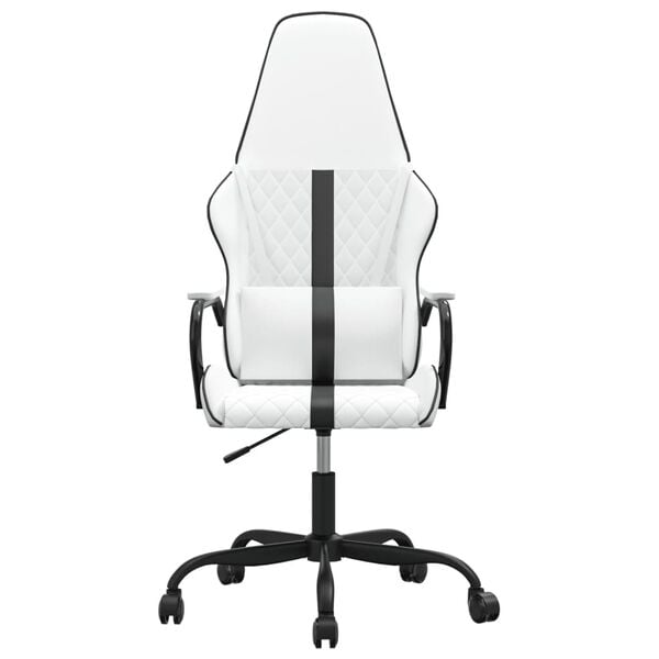 vidaXL Chaise de jeu de massage Noir et blanc Similicuir