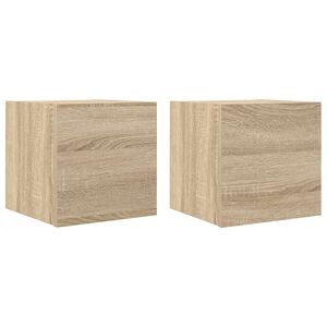 vidaXL Meubles TV muraux 2 pcs Ch&ecirc;ne sonoma 30,5x30x30 cm