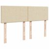 vidaXL Sommier &agrave; lattes de lit avec matelas Cr&egrave;me 140x190 cm Tissu
