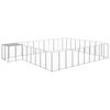 vidaXL Chenil Argent&eacute; 25,41 m&sup2; Acier