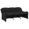 vidaXL Fauteuil de massage inclinable &agrave; 3 places noir tissu