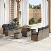 vidaXL Ensemble de canap&eacute; de jardin 9 pcs Gris Poly rotin