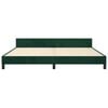 vidaXL Cadre de lit sans matelas vert fonc&eacute; 200x200 cm velours