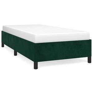 vidaXL Cadre de lit sans matelas vert fonc&eacute; 100x200 cm velours