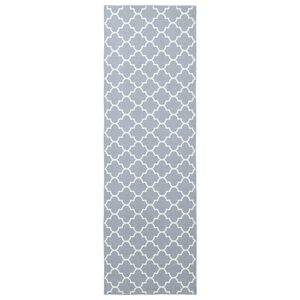 vidaXL Coureur de Tapis ORIZ 1150 gsm Gris et blanc