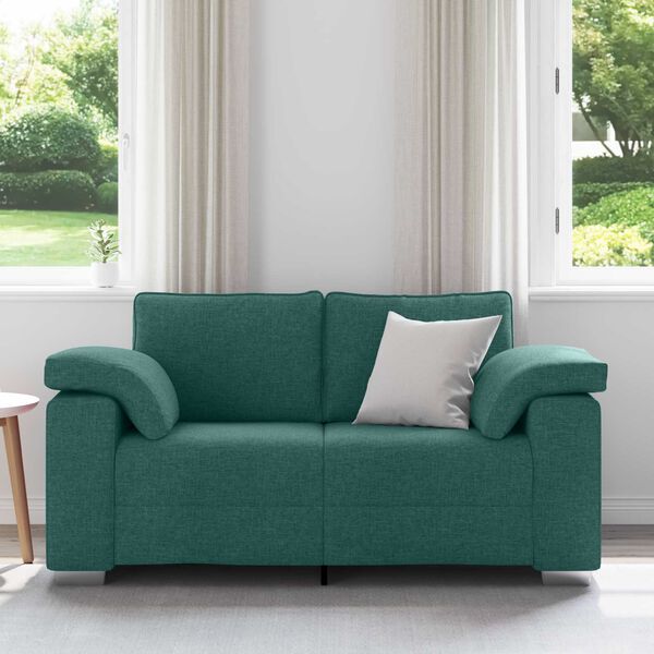 vidaXL Canap&eacute; Vert fonc&eacute; 160 x 80 x 82 cm tissu