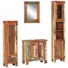 vidaXL Ensemble de meubles de salle de bain 4 pcs bois massif r&eacute;cup&eacute;r&eacute;