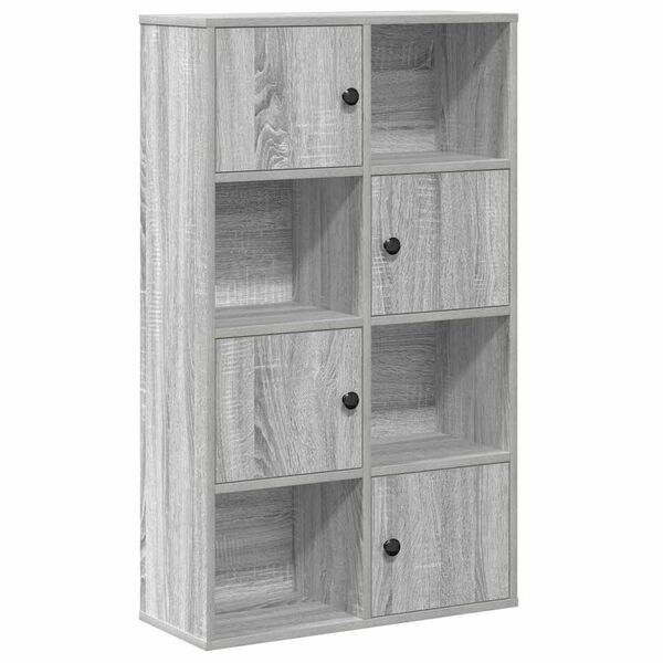 vidaXL Biblioth&egrave;que sonoma gris 60x24x101,5 cm bois d'ing&eacute;nierie