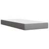 vidaXL Sommier &agrave; lattes de lit avec matelas Gris clair 90x200 cm Tissu