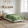 vidaXL Duvet d'&eacute;t&eacute; simple Matelass&eacute; Vert 135 x 220 cm Microfibre