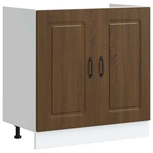 vidaXL Meuble bas pour &eacute;vier Kalmar ch&ecirc;ne artisanal bois ing&eacute;nierie