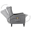 vidaXL Fauteuil de massage inclinable Gris clair Tissu