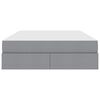 vidaXL Lit avec rangement et matelas Gris clair 140 x 200 cm Polyester