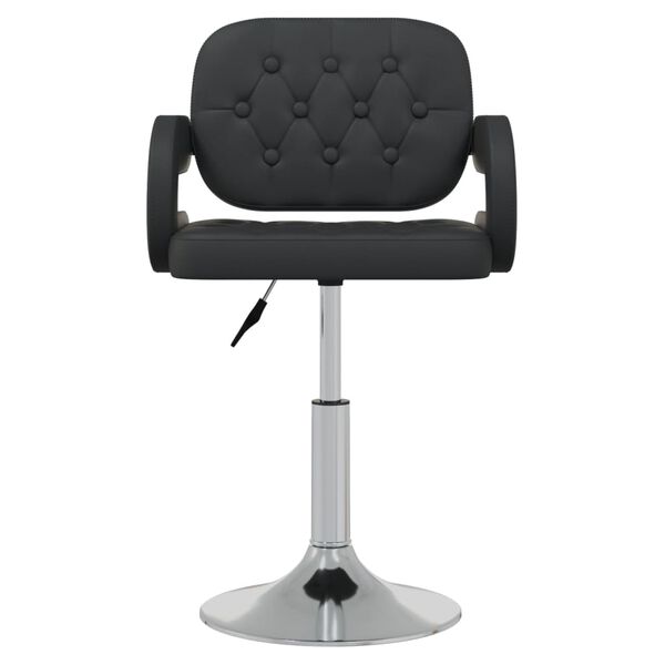 vidaXL Tabouret de bar noir similicuir