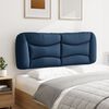 vidaXL Coussin de t&ecirc;te de lit Hvar bleu 140 cm tissu