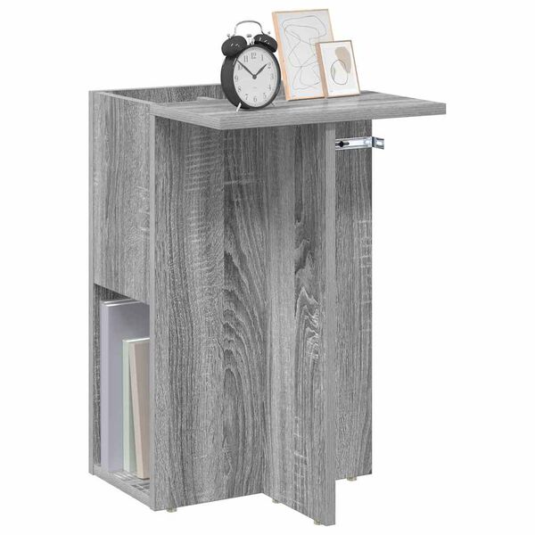 vidaXL Table d'appoint Gris Sonoma 35 x 40 x 55 cm Bois d'ing&eacute;nierie