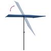 vidaXL Parasol de jardin avec mât en aluminium 2x1,5 m Bleu azuré