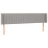 vidaXL T&ecirc;te de lit avec oreilles Gris clair 203x16x78/88 cm Tissu