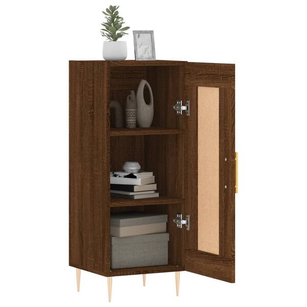 vidaXL Buffet Ch&ecirc;ne marron 34,5x34x90 cm Bois d'ing&eacute;nierie