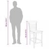 VidaXL Tabourets de bar 2 pcs naturel bois massif d'hévéa