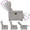 vidaXL Fauteuil de massage inclinable gris nuage tissu
