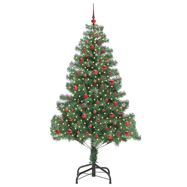 vidaXL Sapin de No&euml;l avec 300 LED avec support Vert 210 cm PVC