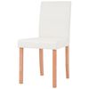 vidaXL Table et chaises 5 pcs Cuir synthétique Chêne Couleur crème